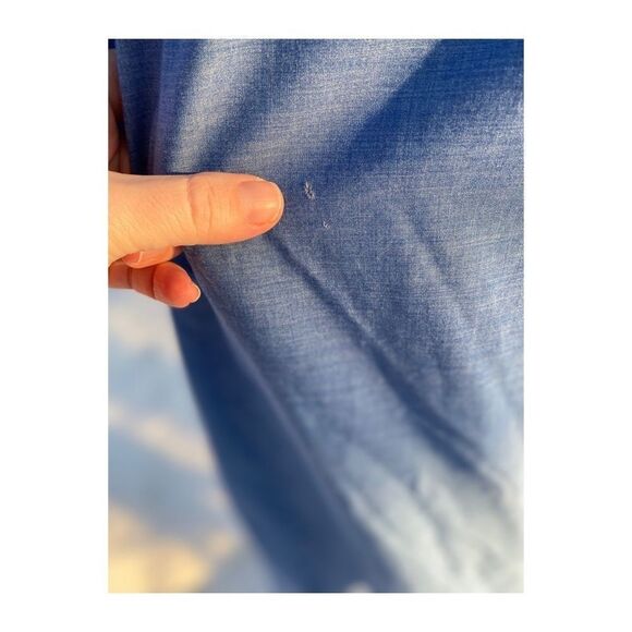 Vintage 60s 70s Robe House Dress Embroidered Tie Neck - Picture 5 of 12